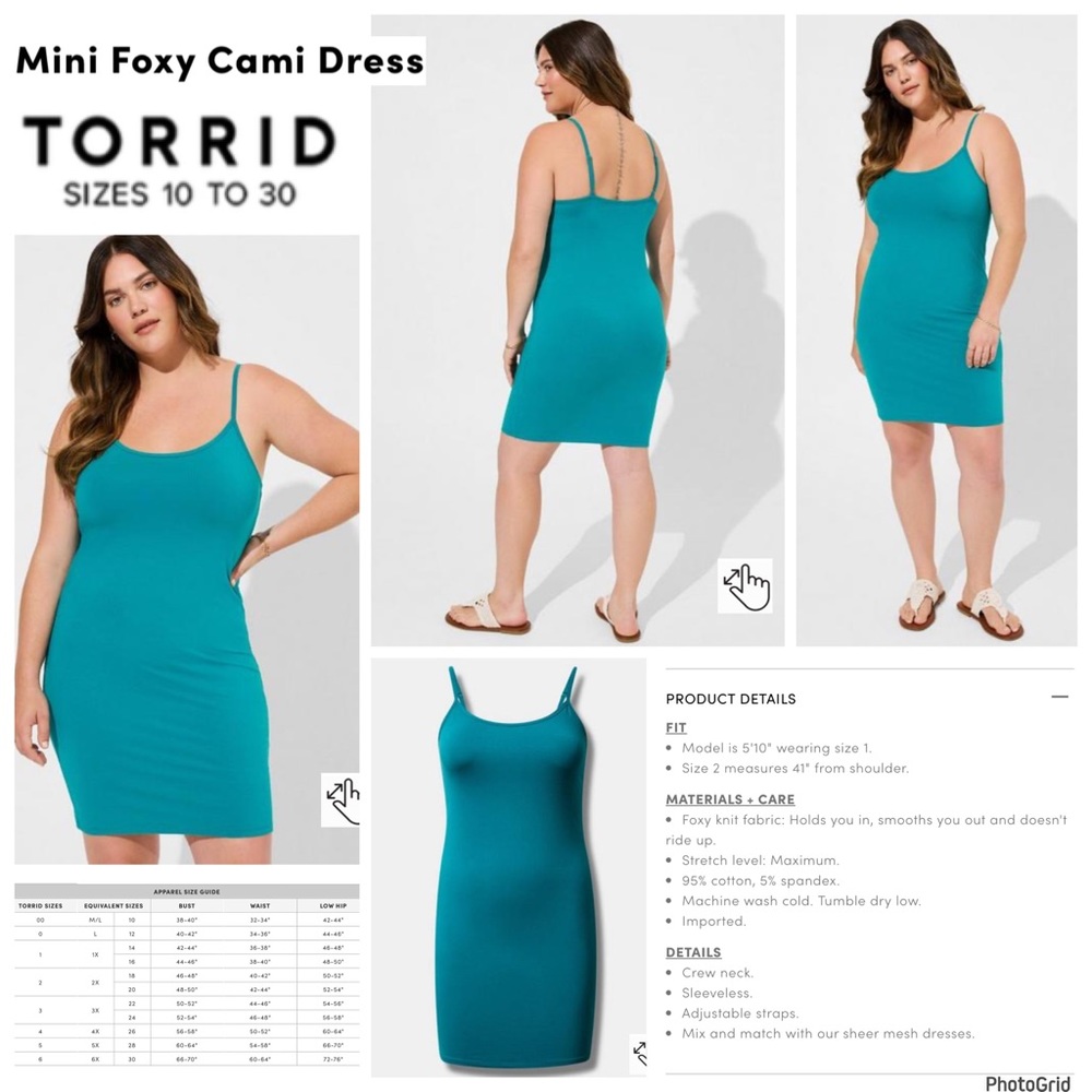 Torrid 00 Fanfare mini foxy bodycon cami dress NWT